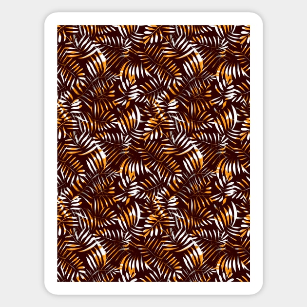 Tropical leaves Sticker by Remotextiles